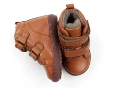 Bisgaard vinterbegyndersko Eli brandy med velcro og TEX